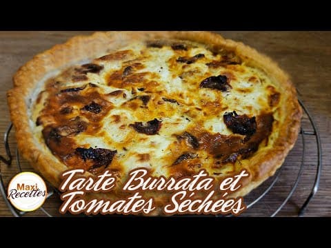 Burrata and Sun-Dried Tomato Tart - Delicious Italian main course with easy difficulty. Perfect recipe converted from YouTube video to PDF format.