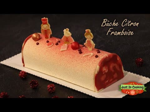 Lemon Raspberry Yule Log