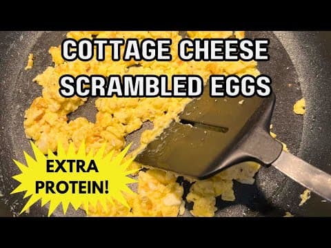 Cottage Cheese Scrambled Eggs! 🍳 Protein-Packed Quick & Delicious Breakfast Recipe Hack 🧀 So Easy!
