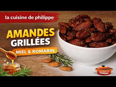 🍯🌿 Amandes grillées au miel & romarin – Recette facile et gourmande