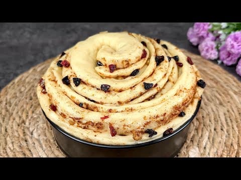 Cinnamon Walnut Cranberry Raisin Sweet Bread - Delicious American breakfast with medium difficulty. Perfect recipe converted from YouTube video to PDF format.