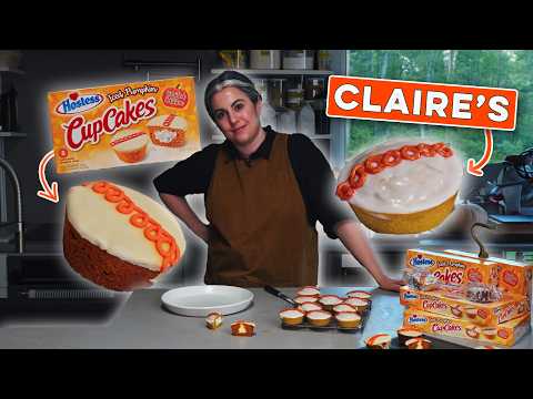 Hostess Iced Pumpkin Cupcakes (Homemade)