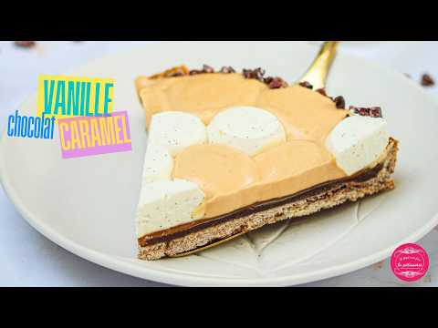 Vanilla, chocolate and caramel tart - Delicious French dessert with medium difficulty. Perfect recipe converted from YouTube video to PDF format.
