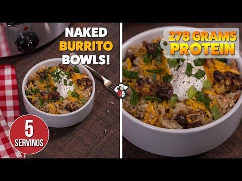 SLOW COOKER Burrito Bowls Meal Prep Recipe