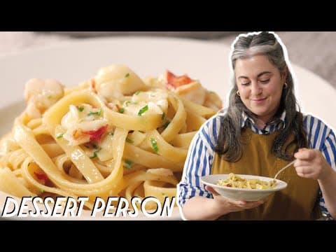 Lobster Pasta with White Wine Sauce - Delicious Italian-American main course with medium difficulty. Perfect recipe converted from YouTube video to PDF format.