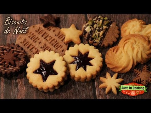 Christmas Biscuit Assortment - Delicious French dessert with medium difficulty. Perfect recipe converted from YouTube video to PDF format.