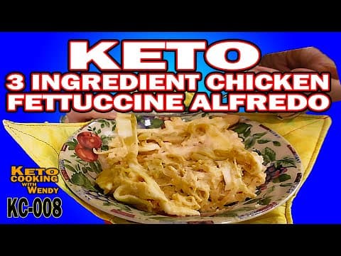 KETO CHICKEN ALFREDO RECIPE: 3 INGREDIENTS QUICK, and DELICIOUS