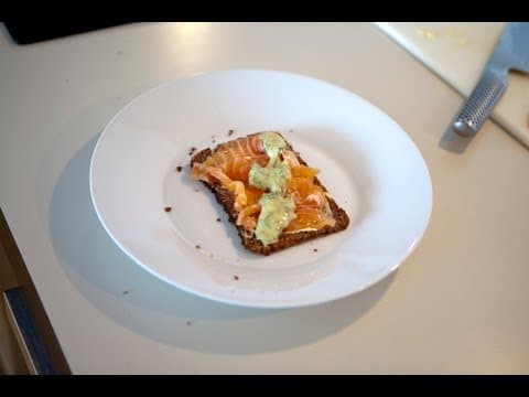 Gravlax on Rye Bread with Dill, Mustard and Lemon Sauce