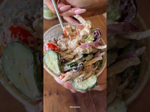HIGH PROTEIN GREEK CHICKEN CUCUMBER SALAD 🥰 (Low Carb + High Protein!)