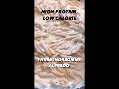 This High Protein Alfredo recipe has three ingredients and will top any other you’ve had