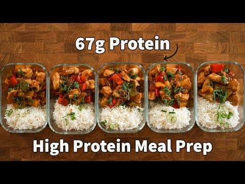 High-Protein Sweet and Sour Chicken Meal Prep