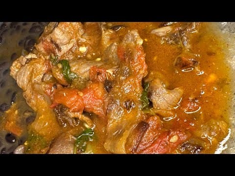 Cecina en salsa roja de jitomate 🍅 👍😋 facil y deliciosa
