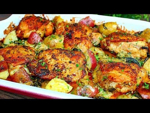 Creamy Garlic Butter Chicken and Potatoes Recipe - Easy Chicken and Potatoes Recipe