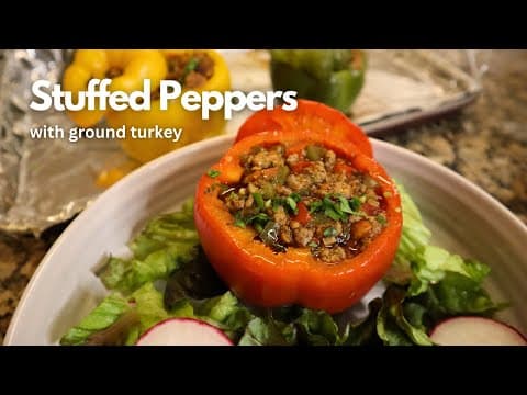 Ground Turkey Stuffed Peppers Recipe