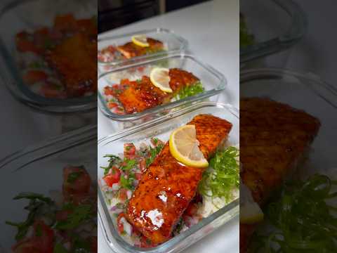 Hot Honey Glazed Salmon Meal Preps