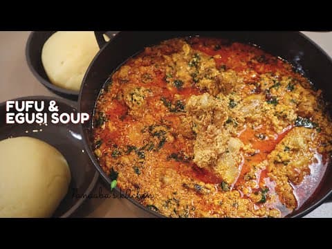 Egusi Chicken Soup with Fufu