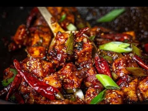 VEGAN KKANPOONG TOFU SPICY AND CRUNCHY GARLIC TOFU!