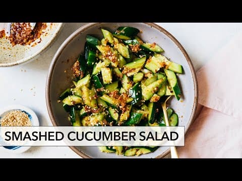Chinese Smashed Cucumber Salad (拍黃瓜, Garlic Cucumber Salad )