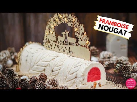 Bûche glacée framboise Nouga - Delicious French dessert with medium difficulty. Perfect recipe converted from YouTube video to PDF format.