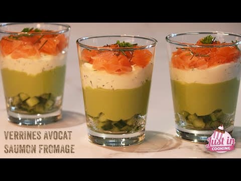 Savory Verrines with Avocado, Cucumber, Cream Cheese and Smoked Trout - Delicious French appetizer with easy difficulty. Perfect recipe converted from YouTube video to PDF format.