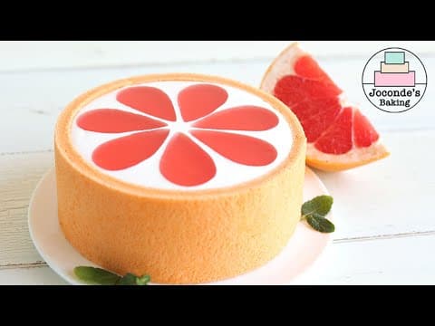 Grapefruit Mousse Cake with Grapefruit Jelly