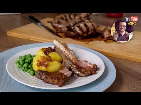 Carré d'agneau farci à l'orange, miel et balsamique