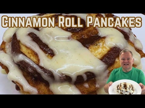 Cinnamon Roll Pancakes - Just like (or better!) than you get in a restaurant!