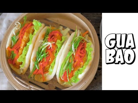 Sautéed Chicken Guabao with Korean Turnip Julienne - Delicious Asian fusion main course with medium difficulty. Perfect recipe converted from YouTube video to PDF format.