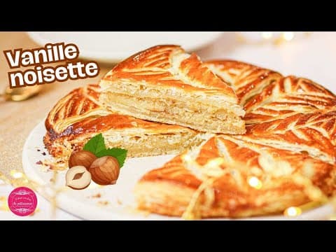 Galette des rois à la vanille et aux noisettes
