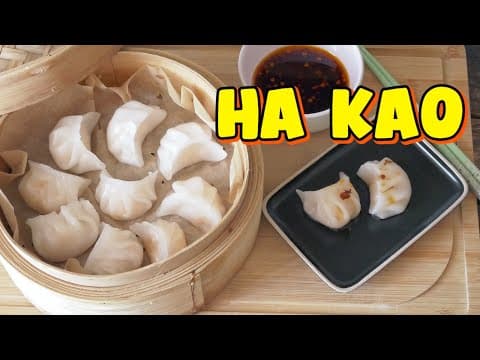 Har Gow – Steamed Shrimp Dumplings (traditional and alternative dough) - Delicious Chinese appetizer with medium difficulty. Perfect recipe converted from YouTube video to PDF format.