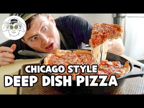 How to Make Deep Dish Pizza in a Cast Iron Pan (Chicago Style)