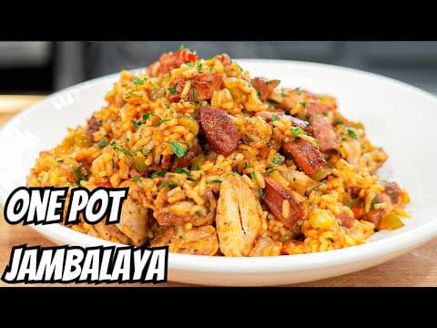 The BEST One Pot Meal EVER! Chicken & Sausage Jambalaya