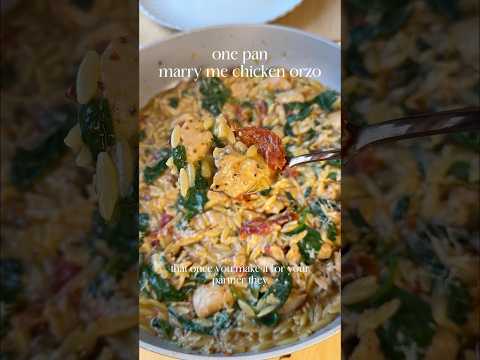 One pan marry me chicken orzo