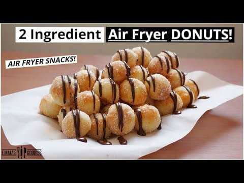 2 Ingredient AIR FRYER DONUTS ! Quick & Easy Air Fryer Donuts Recipe