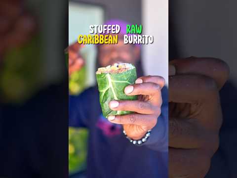 This Stuffed Raw Caribbean Wrap is one of my best creations 🙌🏾👌🏾🌯