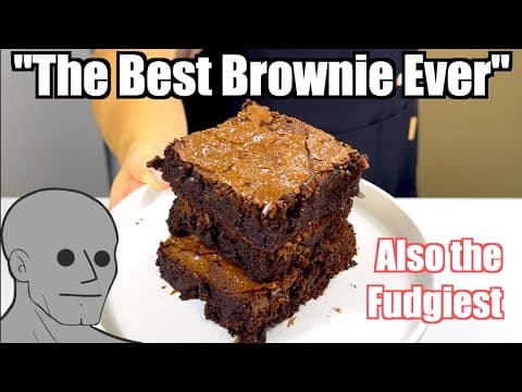 Fudgy Double‑Chocolate Brownies
