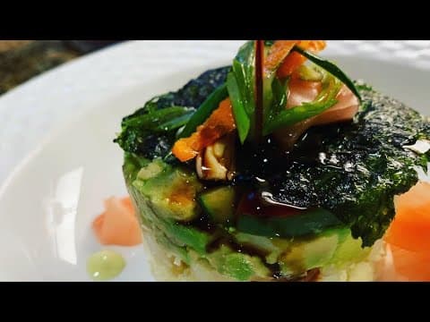 Quarantine Cooking: Sushi Stack and Sushi Bowl made with rice