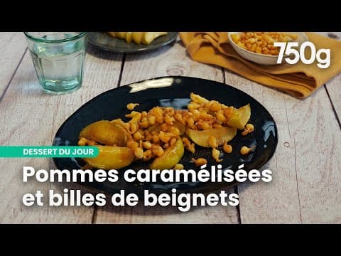 Caramelized Apples with Donut Bubbles - Delicious French dessert with easy difficulty. Perfect recipe converted from YouTube video to PDF format.