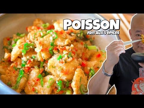 Poisson frit à la sauce cinq-épices et légumes croquants