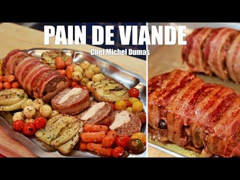 Meatloaf with bourbon and maple syrup sauce - Delicious French main course with medium difficulty. Perfect recipe converted from YouTube video to PDF format.