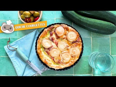 Quiche de courgettes râpées au chèvre et poitrine fumée - Delicious French main course with medium difficulty. Perfect recipe converted from YouTube video to PDF format.