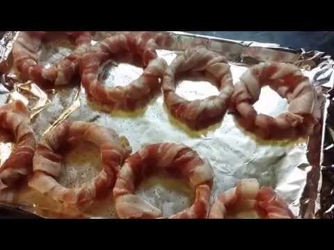 How to make bacon wrapped onion rings