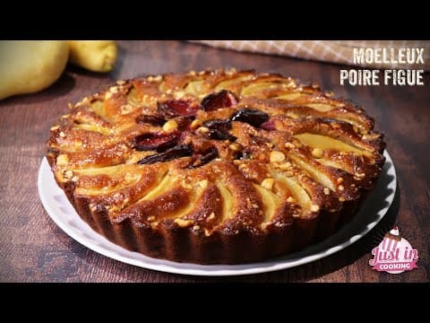 Seasonal Pear, Fig and Hazelnut Cake - Delicious French dessert with easy difficulty. Perfect recipe converted from YouTube video to PDF format.