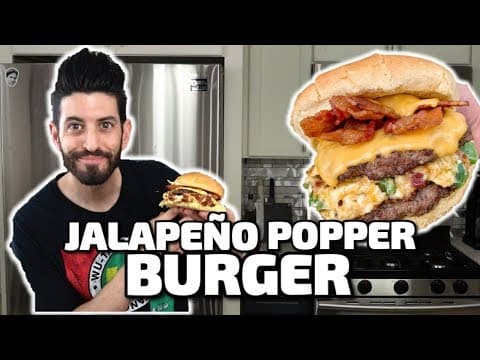 Jalapeño Popper Bacon Cheeseburger - Delicious American main course with medium difficulty. Perfect recipe converted from YouTube video to PDF format.