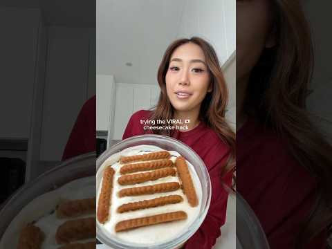 Trying the VIRAL Japanese Cheesecake HACK (2 ingredients)