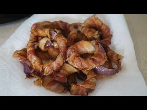 Air Fryer Bacon Wrapped Onion Rings