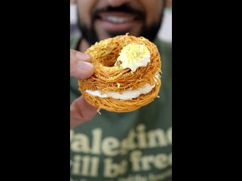 How to Make Knafeh DONUT (Palestinian Fusion?)
