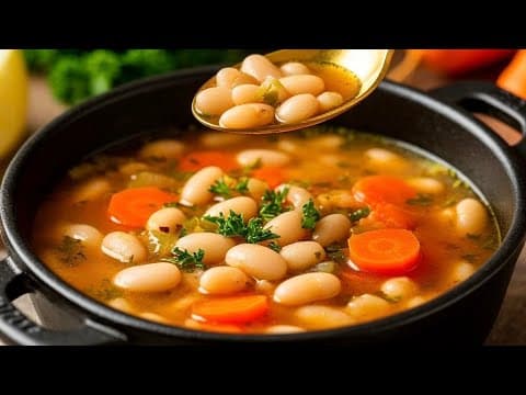 Everyone Wants Seconds! 🤍Healing White Bean Soup in 15 Minutes ⏱️