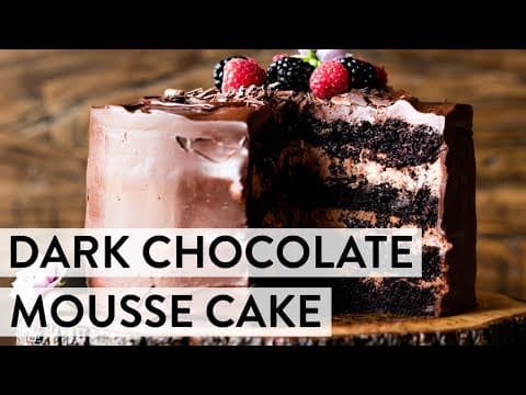 Dark Chocolate Mousse Cake