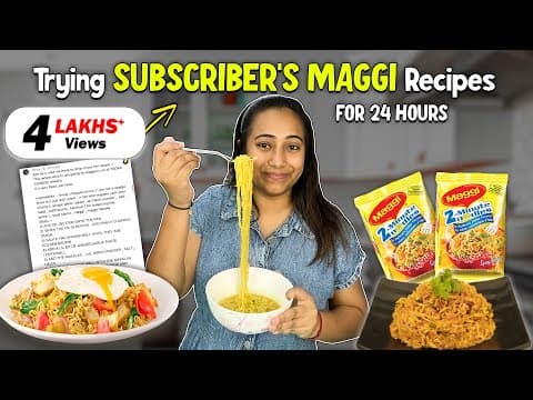 I only ate my SUBSCRIBER's Maggi Recipes for 24 Hours